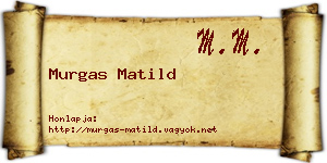 Murgas Matild névjegykártya